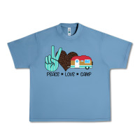 Pebble Blue Peace Love Camp Urban Heavy Tee - Bettercallsaul