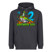 Smoke birthday boy frog age 2 Heavyweight Hoodie - LillyAllenDesigns