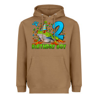 Toasted Coconut birthday boy frog age 2 Heavyweight Hoodie - LillyAllenDesigns