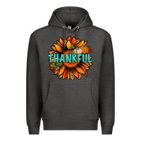Charcoal Heather thankful with sunflower bbs Premium Hoodie - BundleAndBundleShop