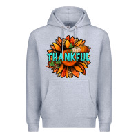 Heather Grey thankful with sunflower bbs Premium Hoodie - BundleAndBundleShop