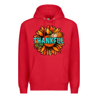 Red thankful with sunflower bbs Premium Hoodie - BundleAndBundleShop