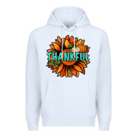 White thankful with sunflower bbs Premium Hoodie - BundleAndBundleShop