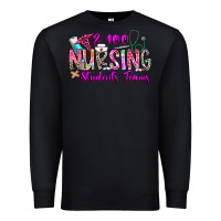 Black 100 Nursing Students Teams Premium Sweatshirt - CowhideDigitalArt