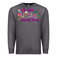 Charcoal Heather 100 Nursing Students Teams Premium Sweatshirt - CowhideDigitalArt