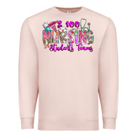 Pale Pink 100 Nursing Students Teams Premium Sweatshirt - CowhideDigitalArt