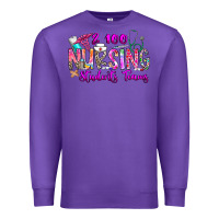 Purple 100 Nursing Students Teams Premium Sweatshirt - CowhideDigitalArt