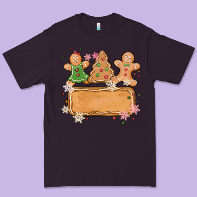 Costom Name Christmas Cookie Premium Tee Designed By Maliassmallbusiness