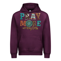 Mauve Wine pray more worry less Urban Hoodie - Artiststas