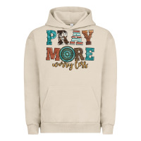 Pigment French Oak pray more worry less Urban Hoodie - Artiststas