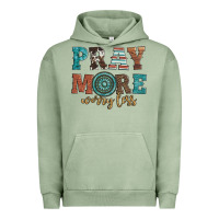 Pigment Oil Green pray more worry less Urban Hoodie - Artiststas