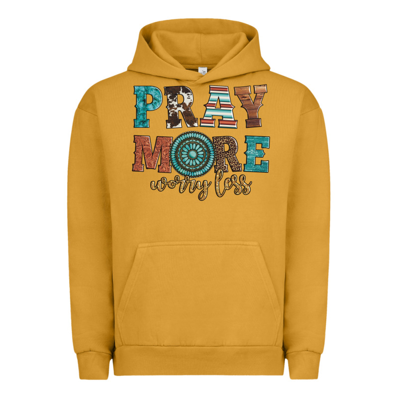 Pray More Worry Less Urban Hoodie by Artiststas | Teevron