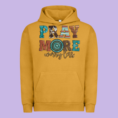 Pray More Worry Less Urban Hoodie Designed By Artiststas