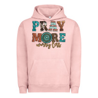 Pigment Salmon pray more worry less Urban Hoodie - Artiststas