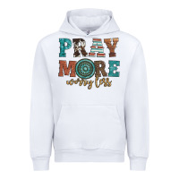 White pray more worry less Urban Hoodie - Artiststas