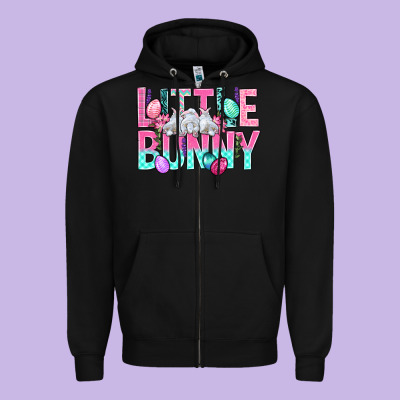Little Bunny Easter Zipper Hoodie Designed By Bundleandbundleshop