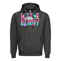 Charcoal Heather Little Bunny Easter Zipper Hoodie - BundleAndBundleShop
