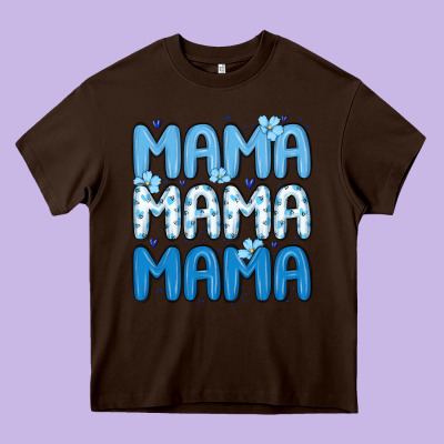Valentines Day Mama Heavy Core Tee Designed By Maliassmallbusiness