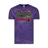Cloud Purple merry christmas german shepherd Vintage Tee - RanaPortraitStore