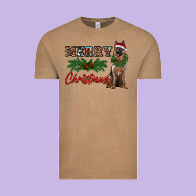 Merry Christmas German Shepherd Vintage Tee Designed By Ranaportraitstore