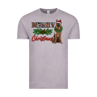 Vintage Zinc merry christmas german shepherd Vintage Tee - RanaPortraitStore