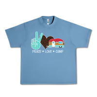 Pebble Blue Peace Love Camp Urban Heavy Tee - Bettercallsaul