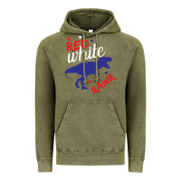Vintage Olive 4th of July Dinosaur Vintage Hoodie - Bettercallsaul