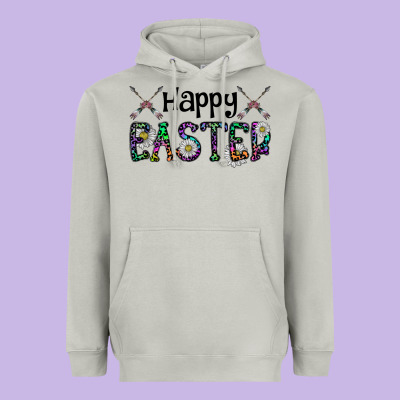 Happy Easter Heavyweight Hoodie Designed By Cowhidedigitalart