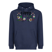 Navy Happy Easter Heavyweight Hoodie - CowhideDigitalArt