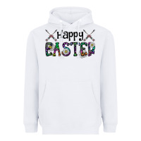 White Happy Easter Heavyweight Hoodie - CowhideDigitalArt