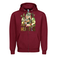 Burgundy Egg Hunter Zipper Hoodie - BundleAndBundleShop