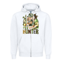 White Egg Hunter Zipper Hoodie - BundleAndBundleShop