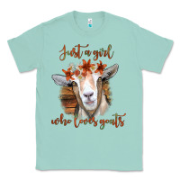 Seafoam Just a Girl Who Loves Goat Classic Tee - Bettercallsaul