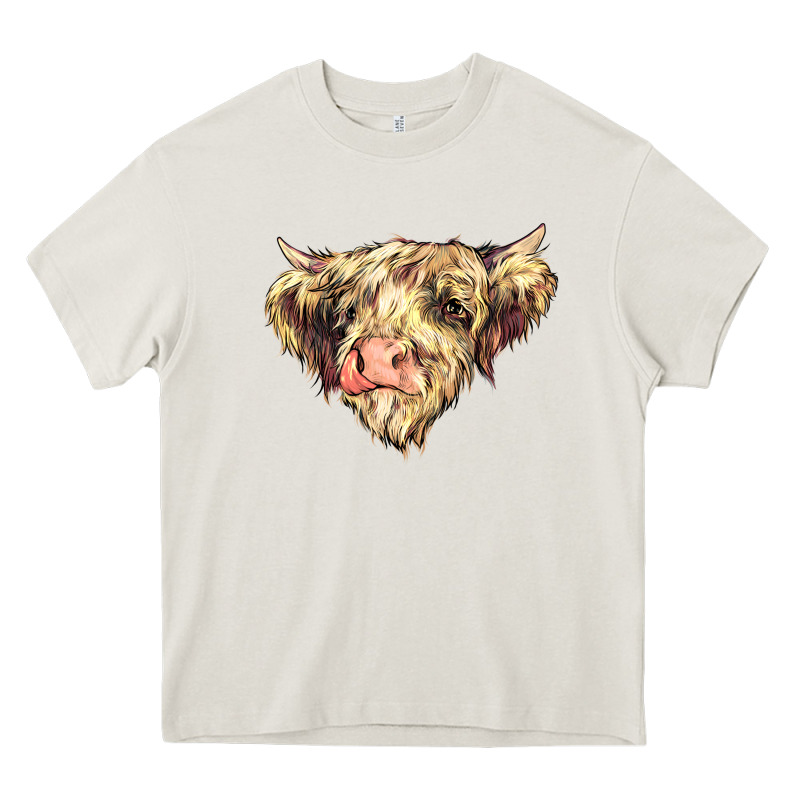 Scottish Cow Heavy Core Tee by NancyCooperArtShop | Teevron
