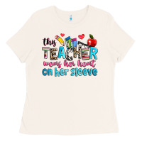 Bone this teacher wears her her on her sleeve Ladies Tee - NancyCooperArtShop