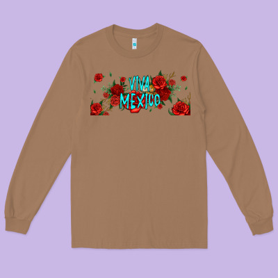 Viva Mexico Long Live Mexico Long Sleeve Tee Designed By Jasminsmagicworld