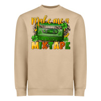 Mushroom Make me a mixtape St. Patrick's Day Heavyweight Sweatshirt - CowGirlArtShop