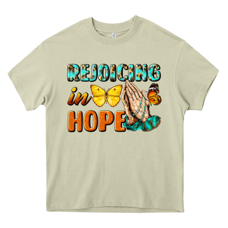 Rejoicing In Hope Heavy Core Tee by NancyCooperArtShop | Teevron