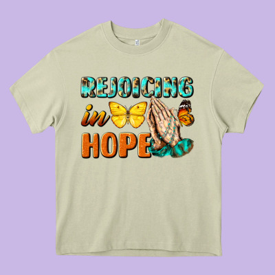 Rejoicing In Hope Heavy Core Tee Designed By Nancycooperartshop