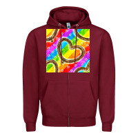 Burgundy Pride lgbtq leopard heart balloons pattern Zipper Hoodie - BundleAndBundleShop