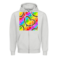 Dove Grey Pride lgbtq leopard heart balloons pattern Zipper Hoodie - BundleAndBundleShop