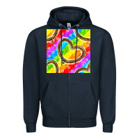 Navy Pride lgbtq leopard heart balloons pattern Zipper Hoodie - BundleAndBundleShop