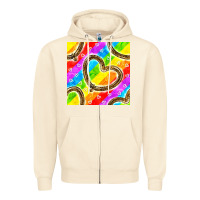Sandshell Pride lgbtq leopard heart balloons pattern Zipper Hoodie - BundleAndBundleShop