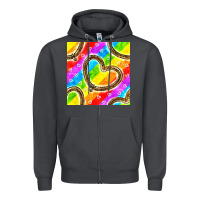 Smoke Pride lgbtq leopard heart balloons pattern Zipper Hoodie - BundleAndBundleShop