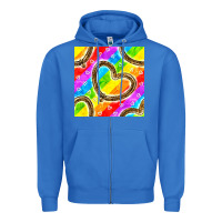 True Royal Pride lgbtq leopard heart balloons pattern Zipper Hoodie - BundleAndBundleShop