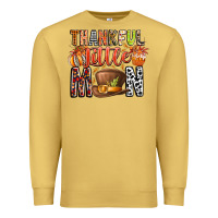 Antique Gold Thankful Little Mon Premium Sweatshirt - CowhideDigitalArt