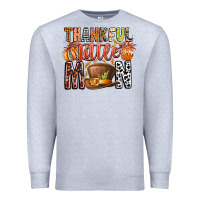 Heather Grey Thankful Little Mon Premium Sweatshirt - CowhideDigitalArt
