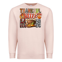 Pale Pink Thankful Little Mon Premium Sweatshirt - CowhideDigitalArt