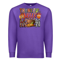 Purple Thankful Little Mon Premium Sweatshirt - CowhideDigitalArt