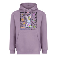 Lavender Happy Easter Heavyweight Hoodie - CowhideDigitalArt
